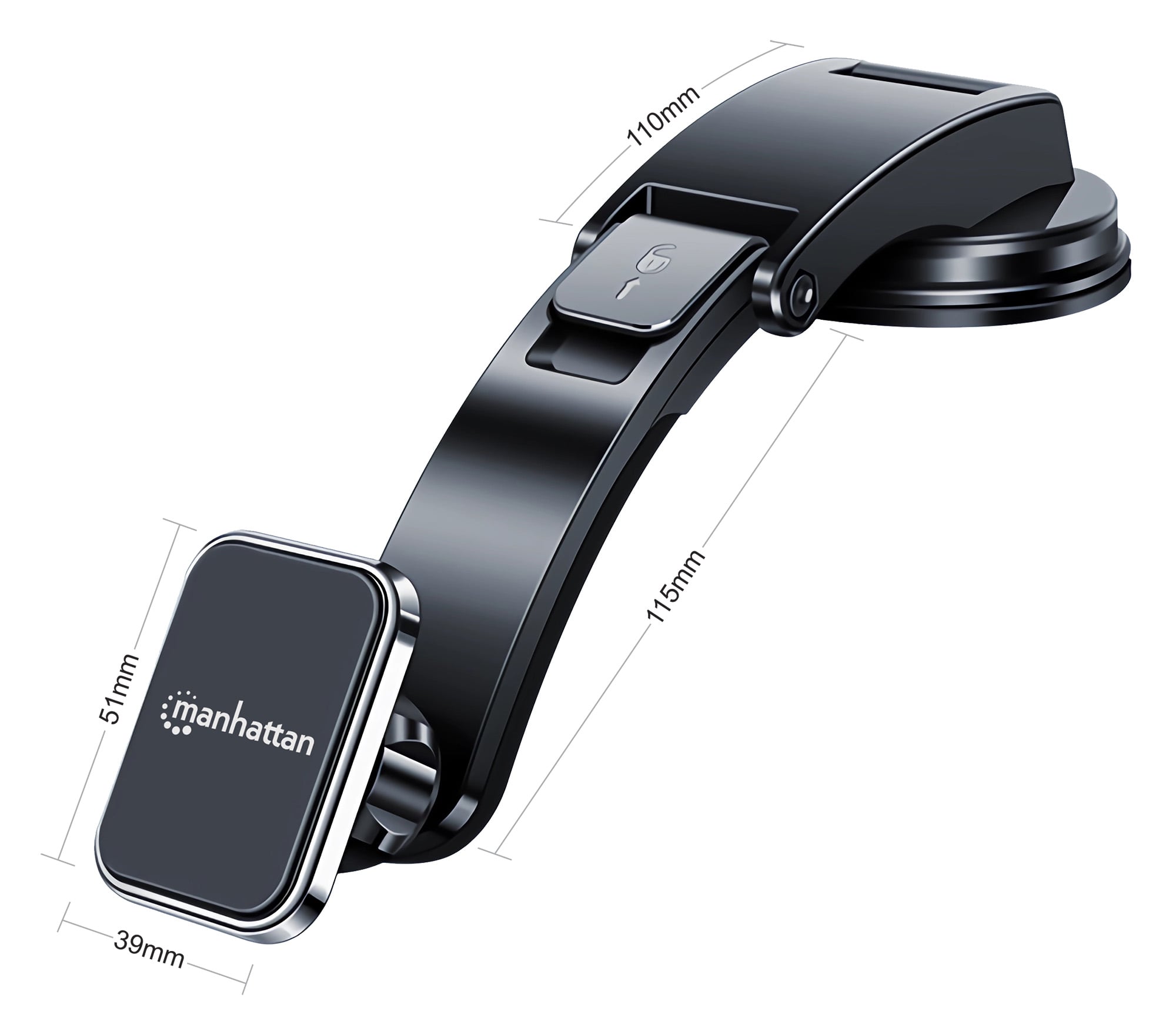 Stand Smartphone da Cruscotto dell'auto con Supporto Magnetico - Miniatura 3