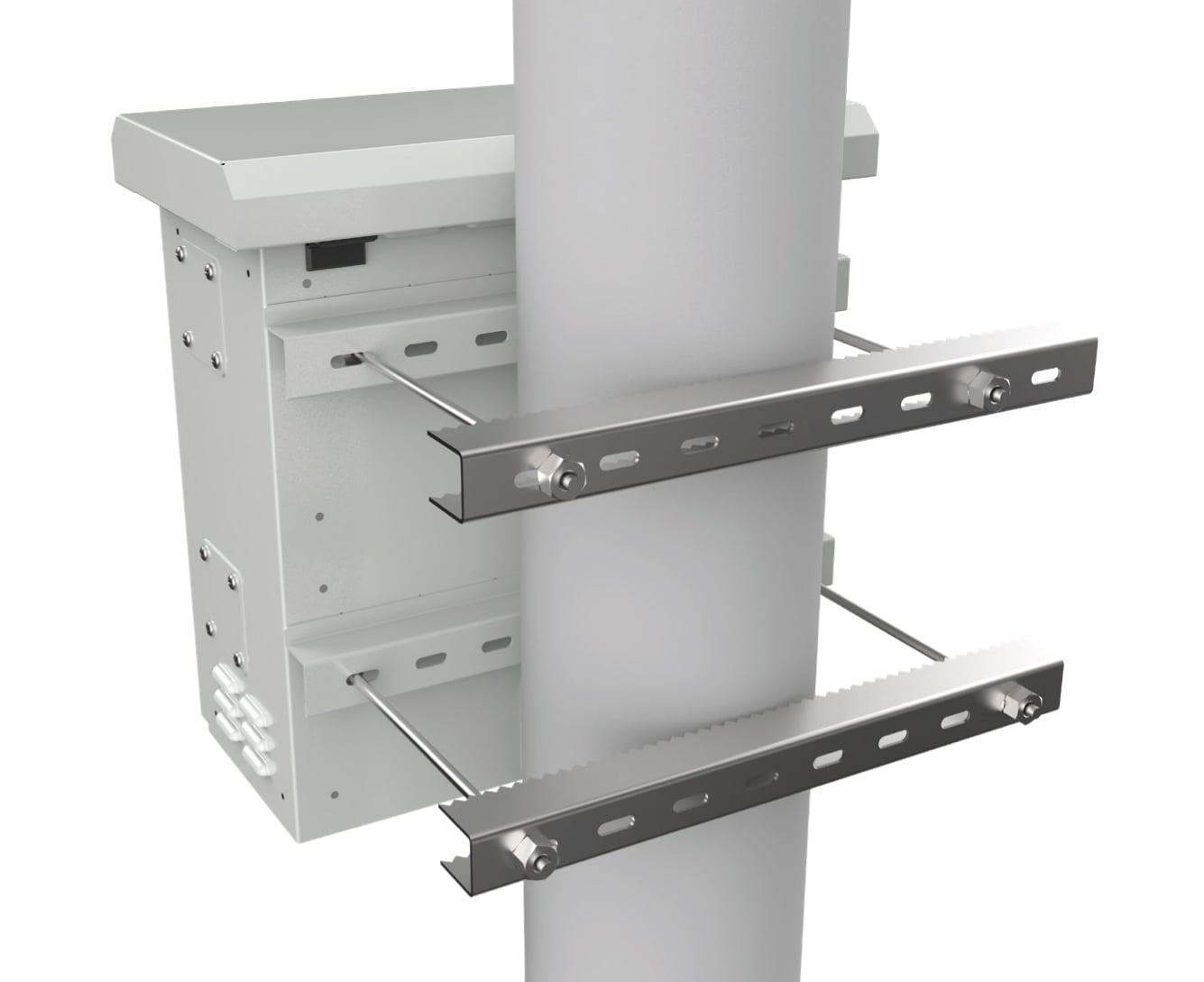 Armadio Rack 19'' Fissaggio a Palo P 250 mm IP66 Mini - Miniatura 3