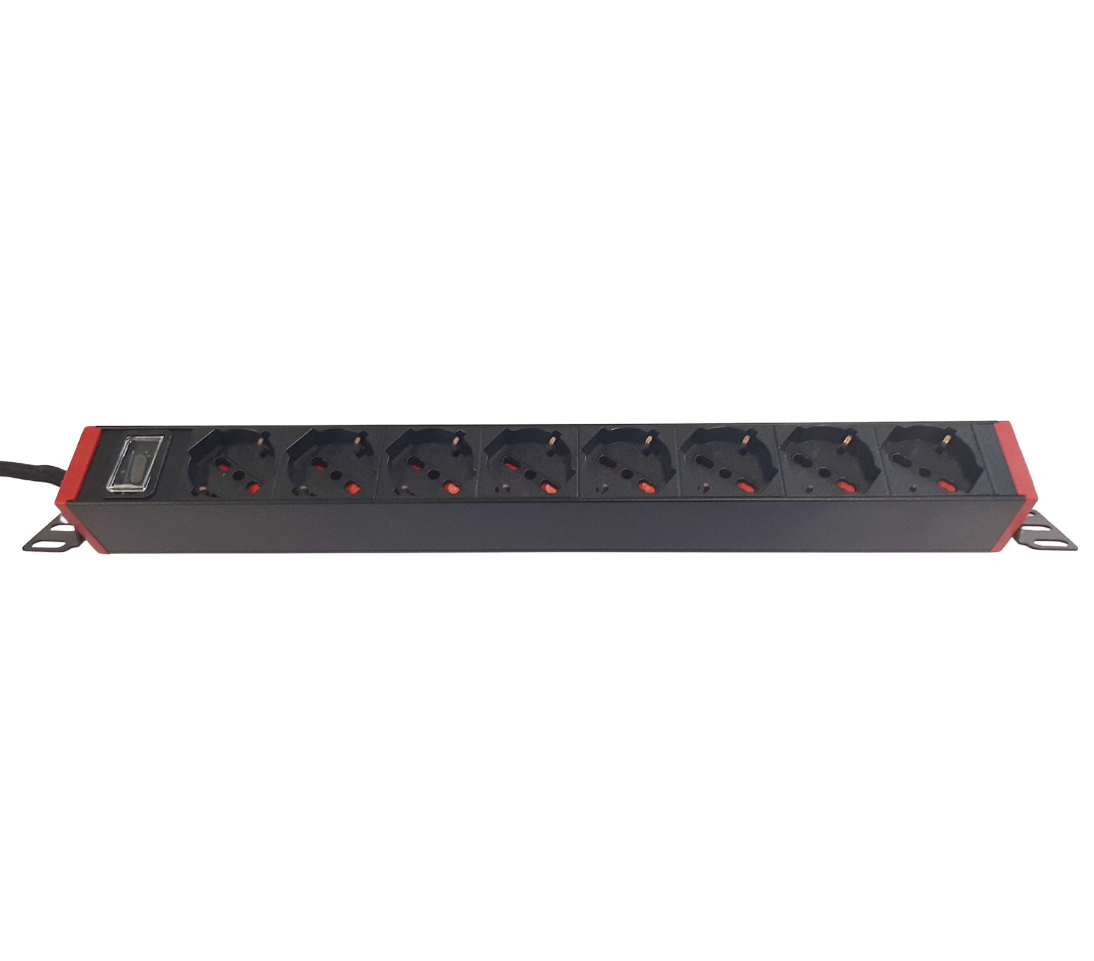 Multipresa 8 Posti da Rack 19'' con Staffe Ruotabili a 360° Spina Italiana - Miniatura 3