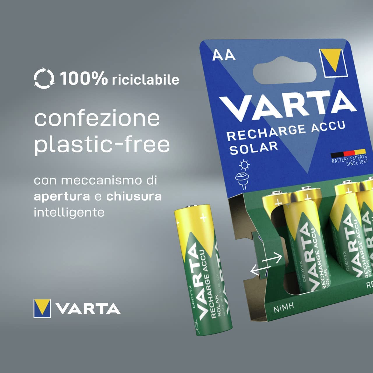 Blister 2 Batterie Ricaricabili Stilo AA 2600 mAh - Miniatura 3