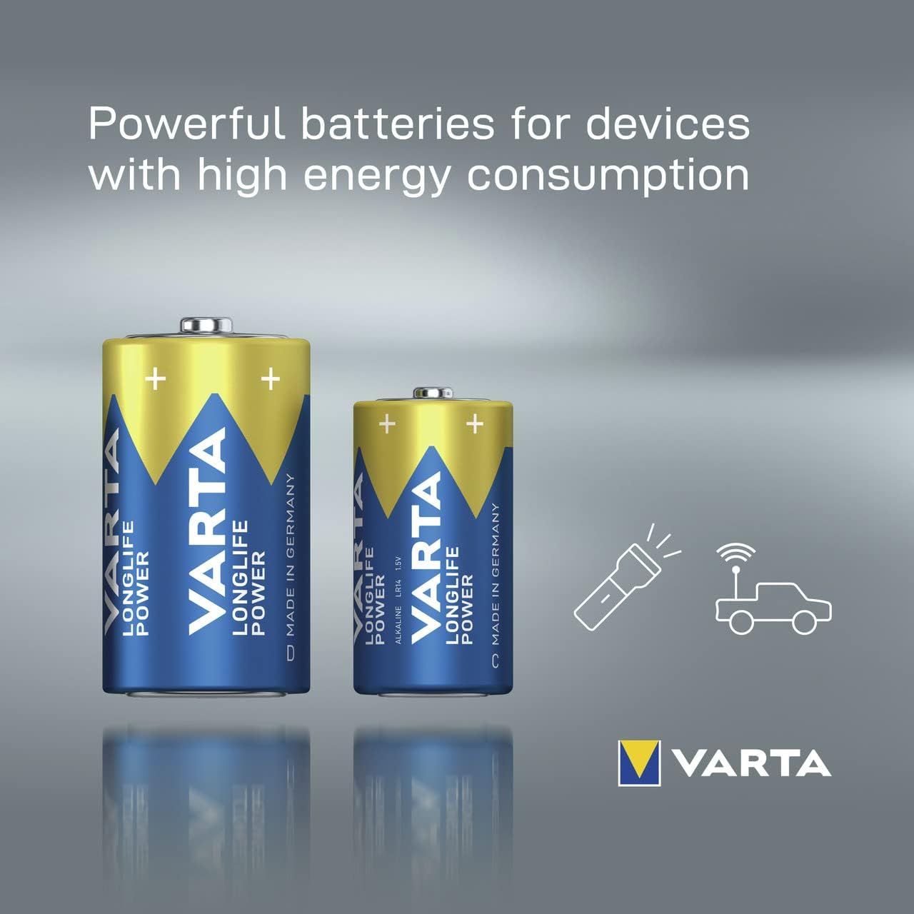 Blister 2 Batterie 1.5V Longlife Power Alcalina C Mezza Torcia - Miniatura 3