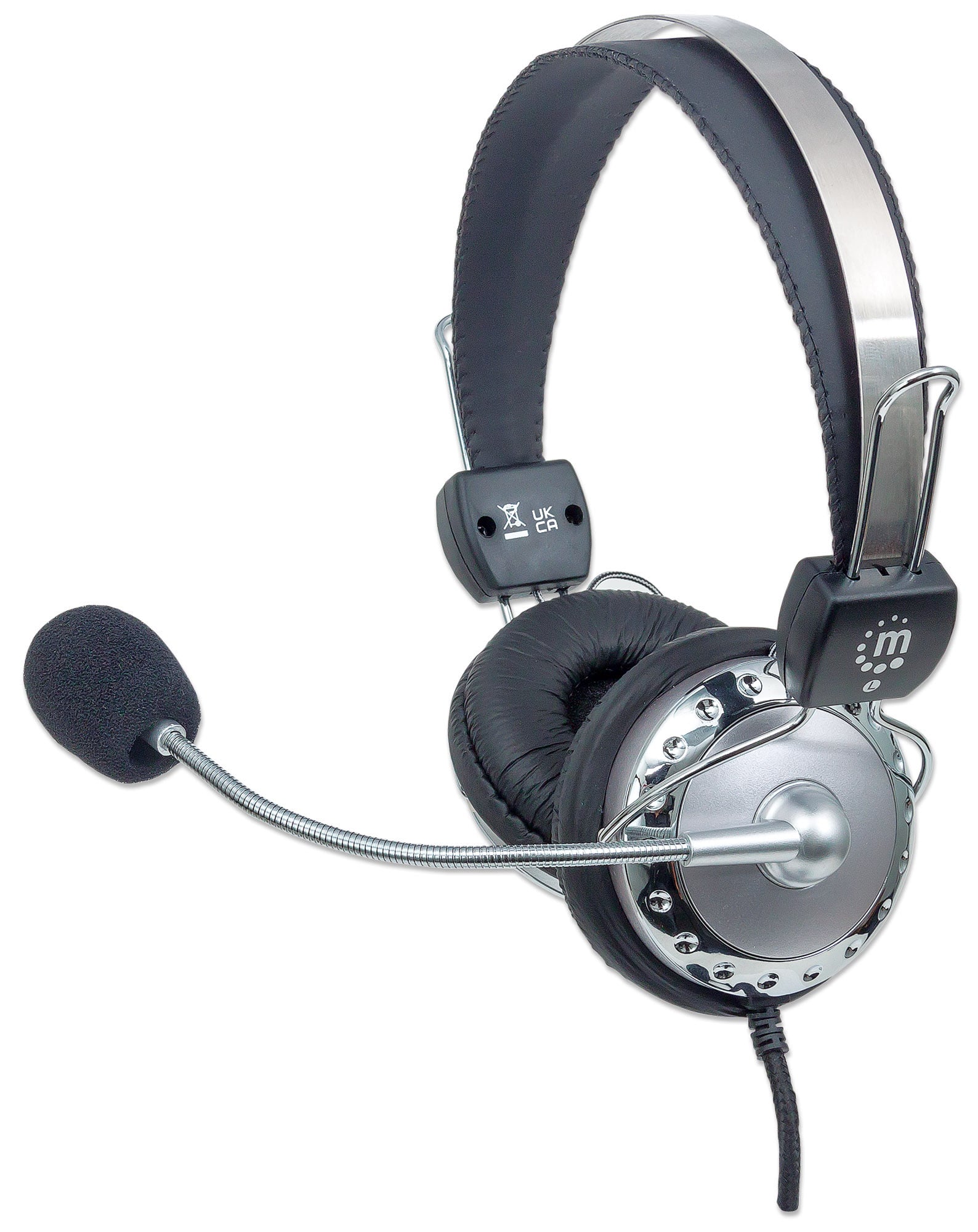 Cuffia Stereo con Microfono con Asta Flessibile - Miniatura 3