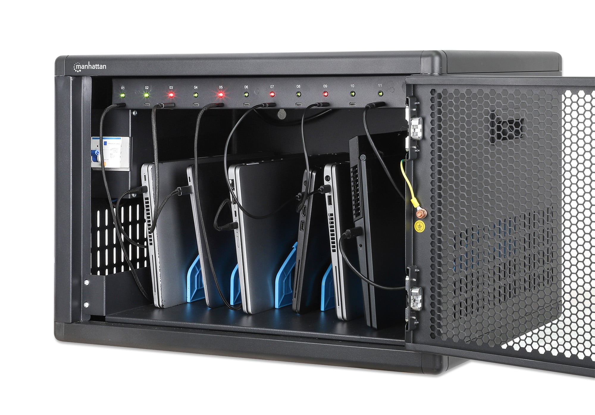 Armadietto Stazione di Ricarica da Scrivania/Parete 12 porte USB-C™ - 780 W - Miniatura 3