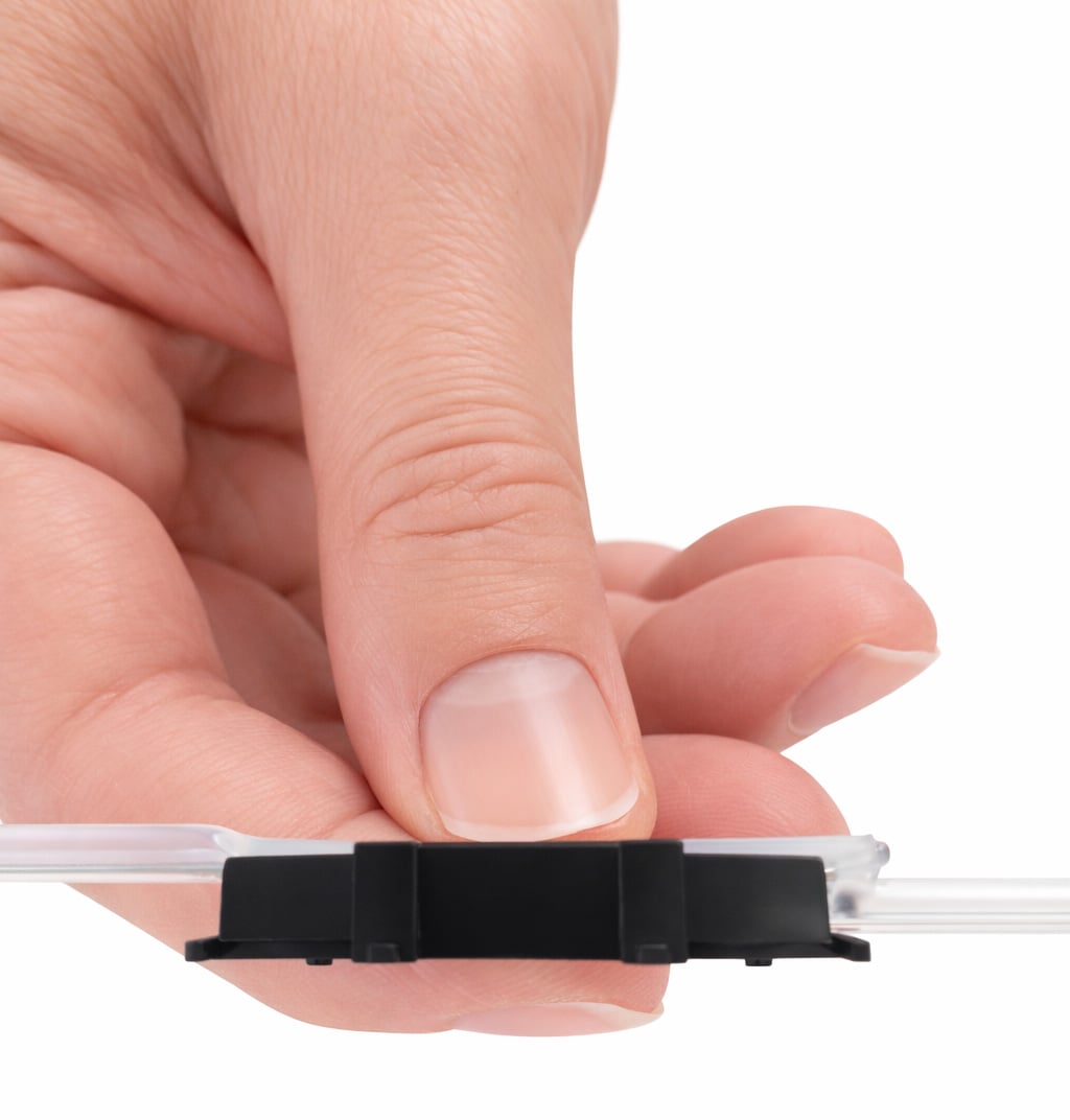 Supporto a Pettine per 12 Giunti in Fibra Ottica Termoretraibili, Nero - Miniatura 3