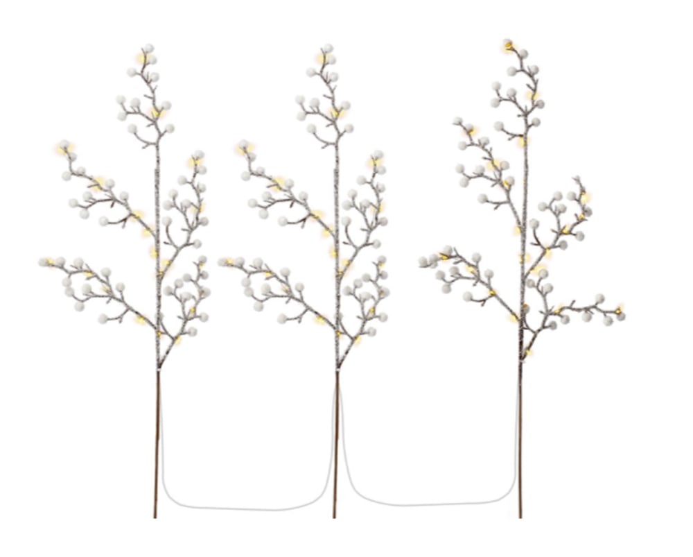 Set di 3 Alberi Luminosi con 75 LED Bianco Caldo IP44 - Miniatura 3