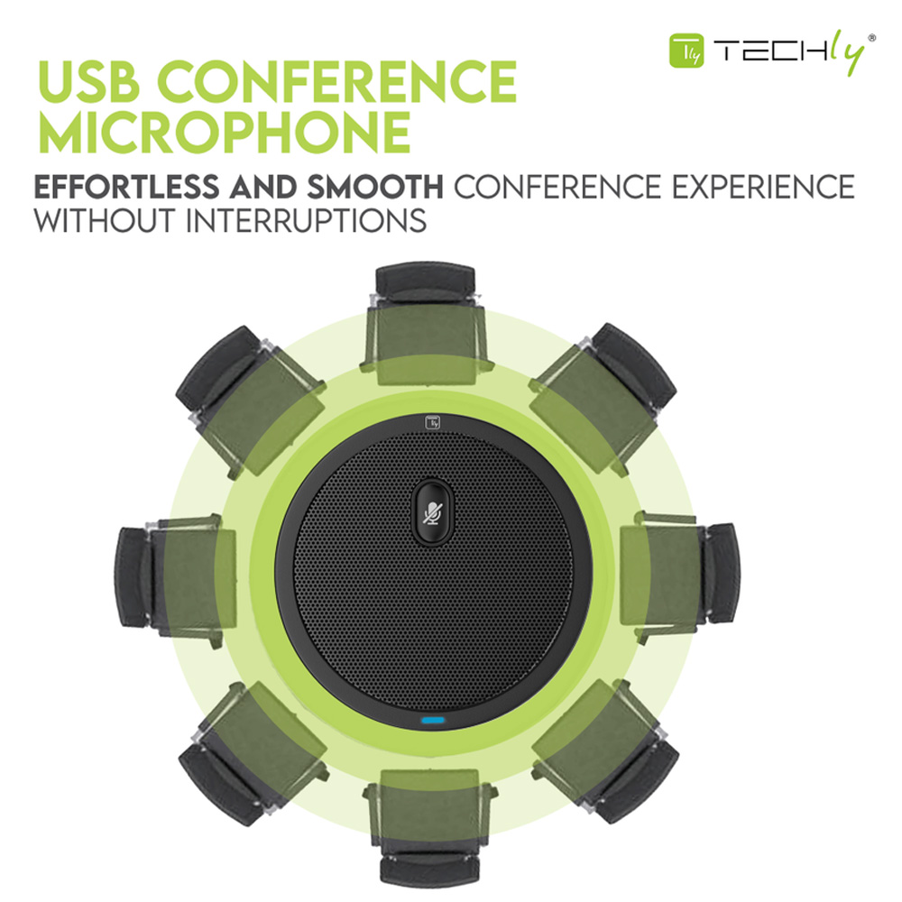 Microfono USB Omnidirezionale da Conferenza con Tasto Muto - Miniatura 3