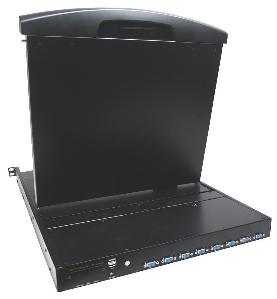 Console KVM Switch 8 Porte USB/PS2 con LCD 17'' da Rack 19'' Dual Rail - Miniatura 3
