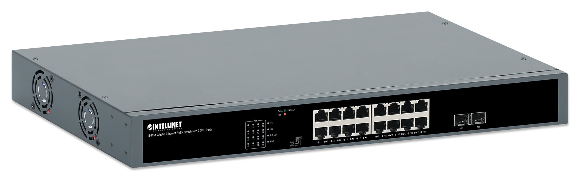 Gigabit Ethernet Switch PoE+ 16 porte con 2 porte SFP - Miniatura 3