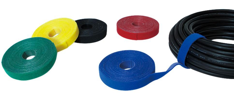 Rotolo di Feltro Adesivo Gestione cavi Lunghezza 4m Larghezza 16mm Nero - Miniatura 3