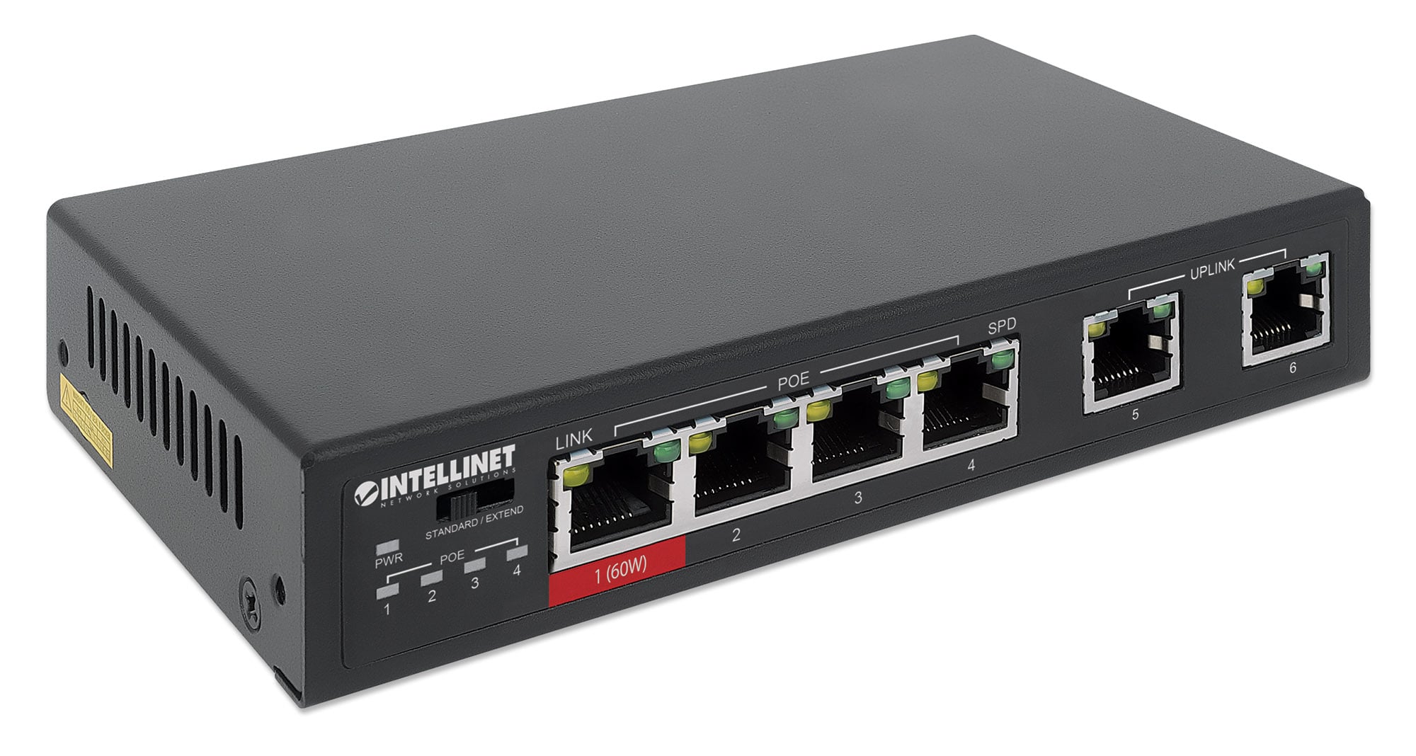 Fast Ethernet Switch a 6 porte con 4 porte PoE (1 x High-Power PoE) - Miniatura 3