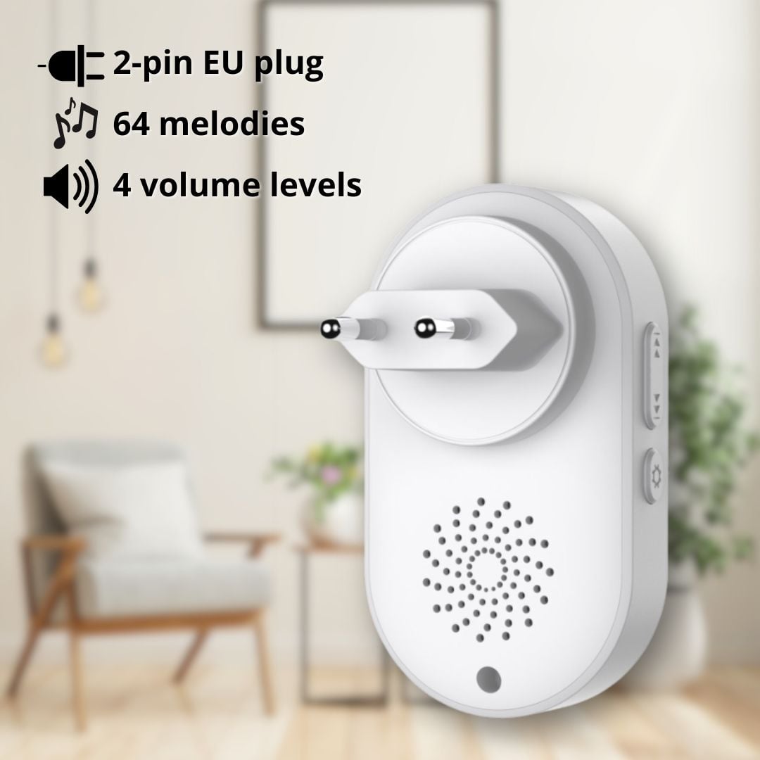Ricevitore Aggiuntivo Campanello Wireless fino a 180m - Miniatura 3