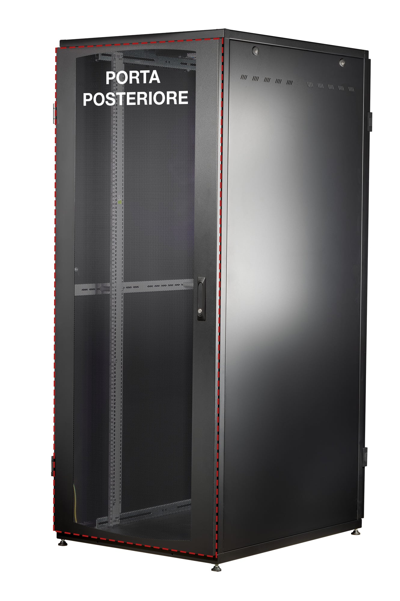 Armadio Server Rack NextGen 1000 19'' 800x1000 47U Nero Porta Grigliata - Miniatura 3