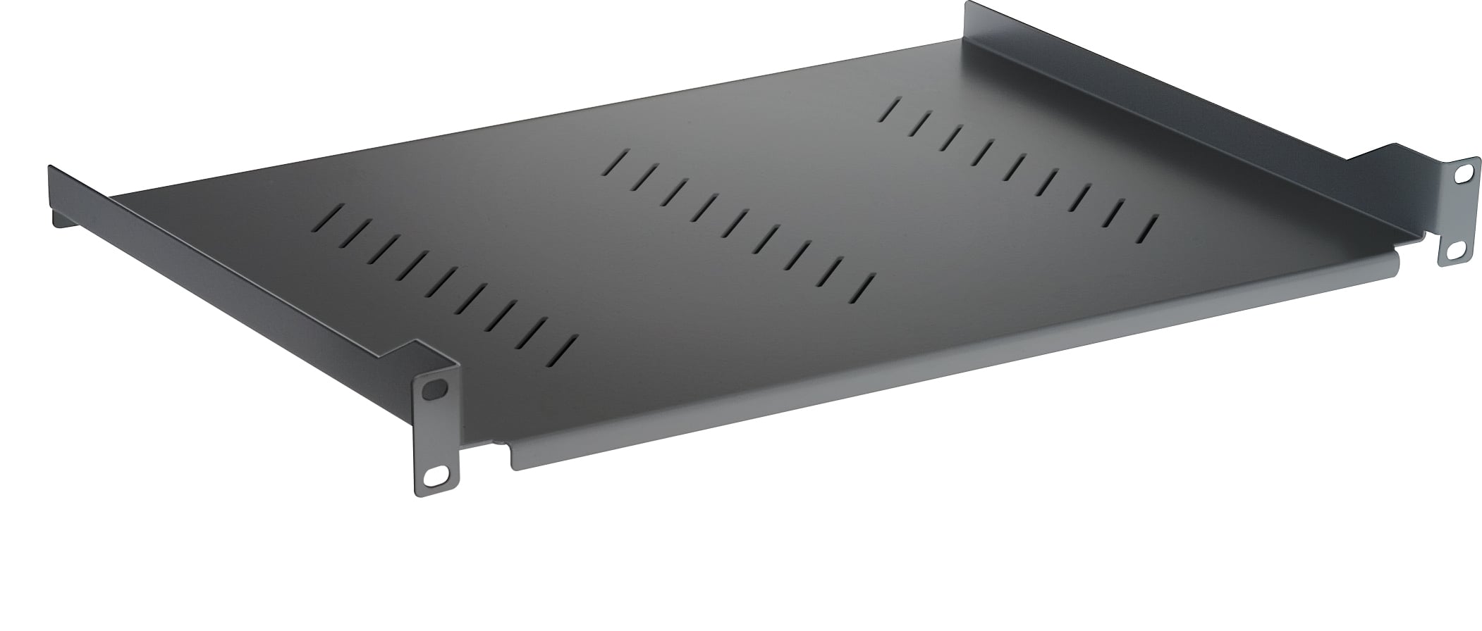 Mensola per Rack 19'' 350 mm 2U Nera 2 punti - Miniatura 3