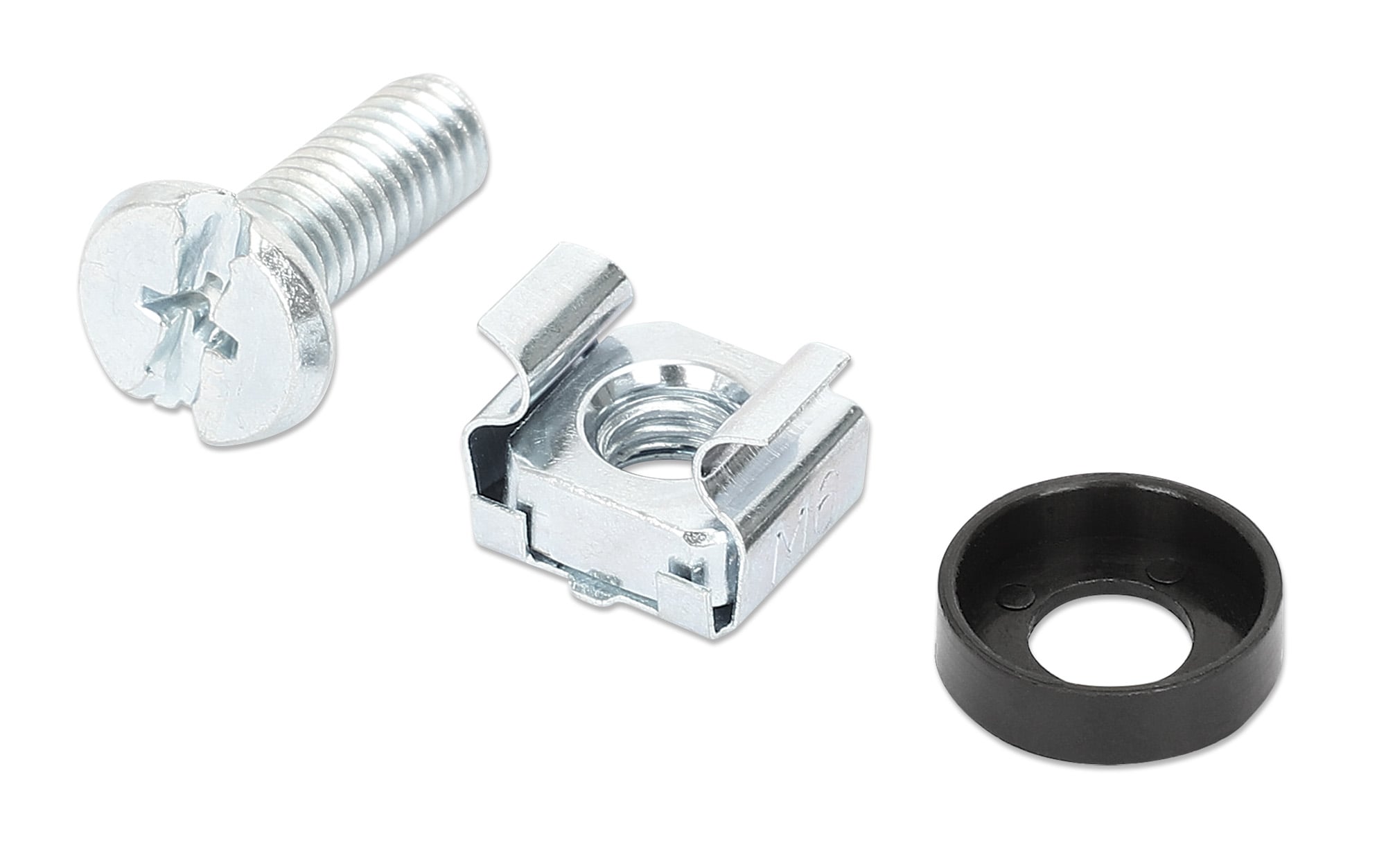 Kit Set 50 Viti 50 Dadi e 50 Rondelle per Montaggio Rack Silver - Miniatura 3