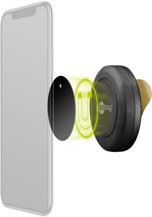Supporto Magnetico Autoadesivo per Smartphone e Tablet Nero - Miniatura 4