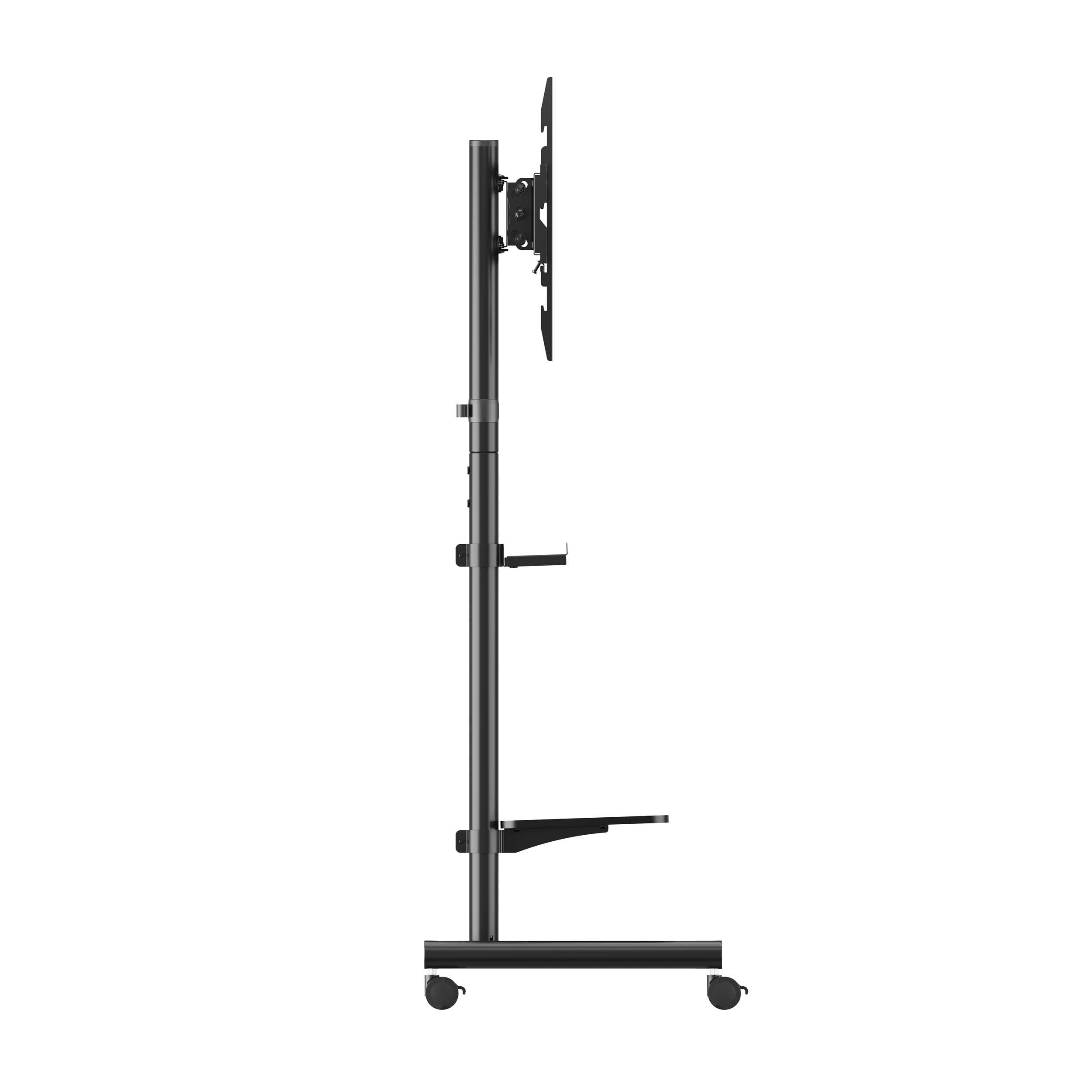 Supporto Mobile da Pavimento con Altezza Regolabile e Mensole, per TV  da 37-75'' - Miniatura 4