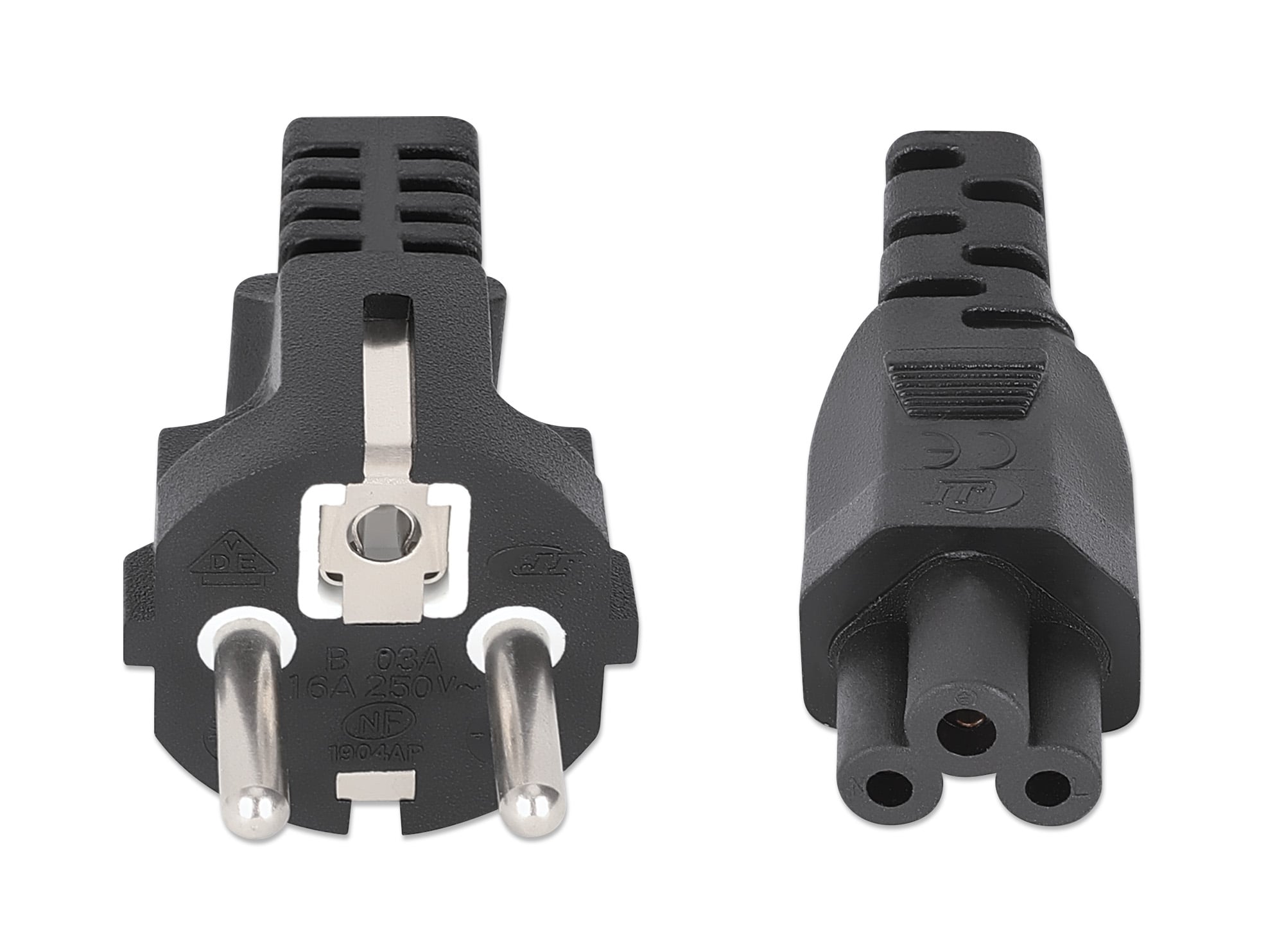 Cavo alimentazione C5 F a Schuko 1m nero - Miniatura 4