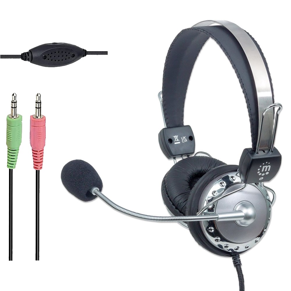 Cuffia Stereo con Microfono con Asta Flessibile - Miniatura 4