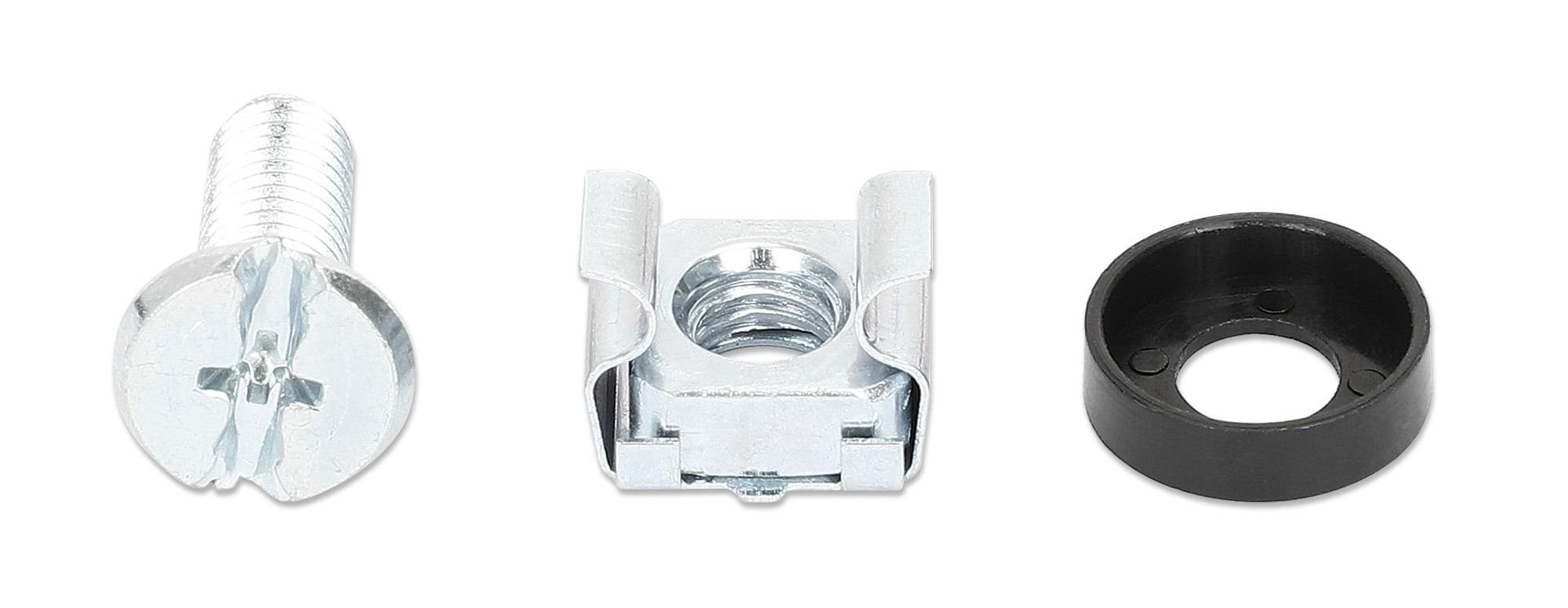 Kit Set 50 Viti 50 Dadi e 50 Rondelle per Montaggio Rack Silver - Miniatura 4