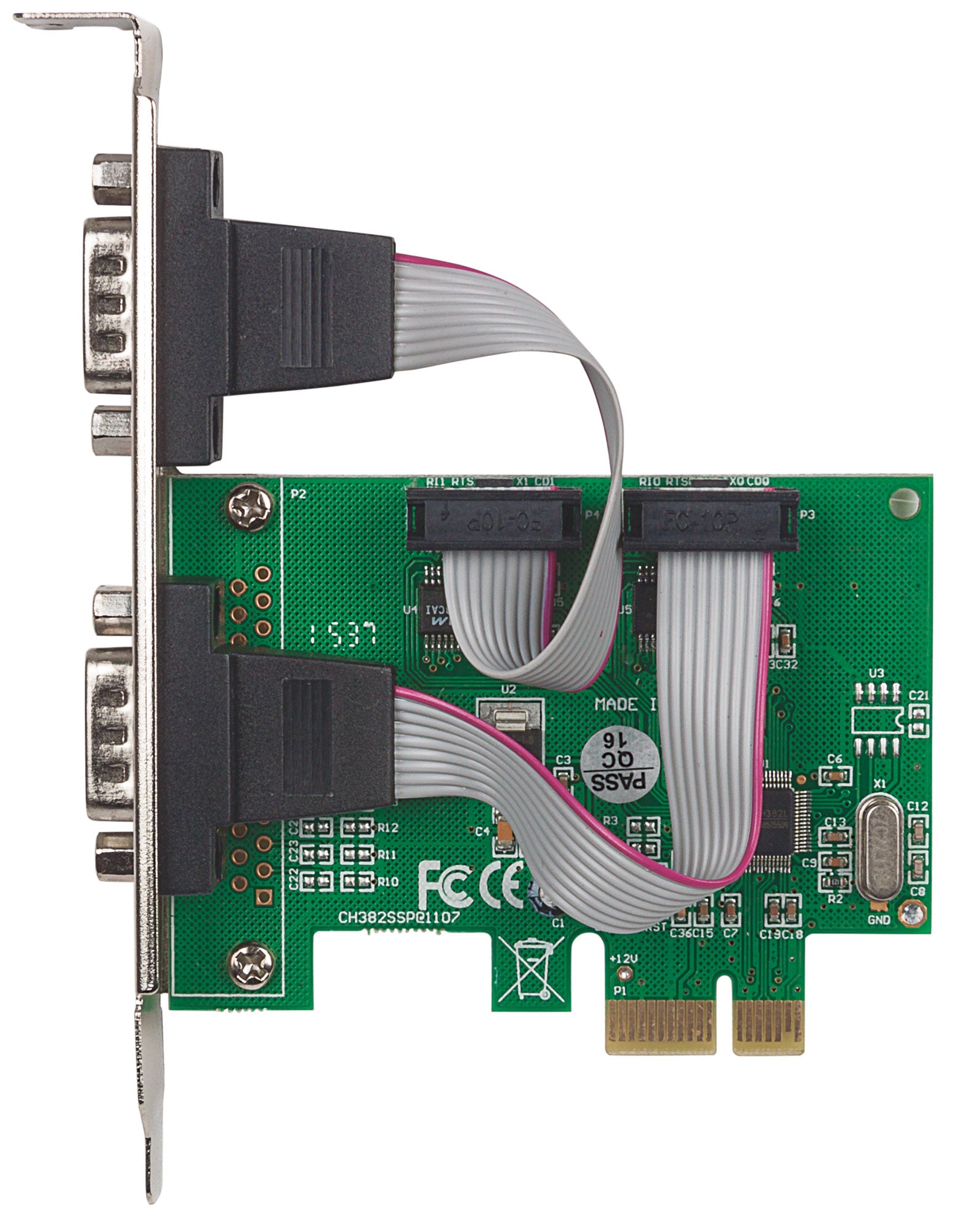 Scheda PCI Express Seriale 2 Porte DB9 M - Miniatura 4