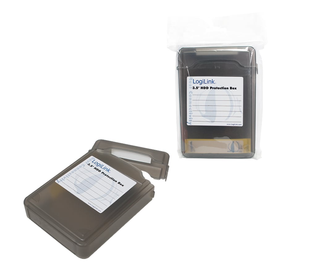 Scatola di Protezione per 1 HDD 3,5'' Nero Trasparente - Miniatura 4