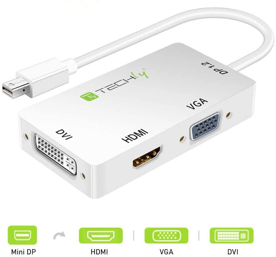 Adattatore 3 in 1 Mini DisplayPort 1.2 (Thunderbolt) a HDMI/DVI/VGA - Miniatura 4