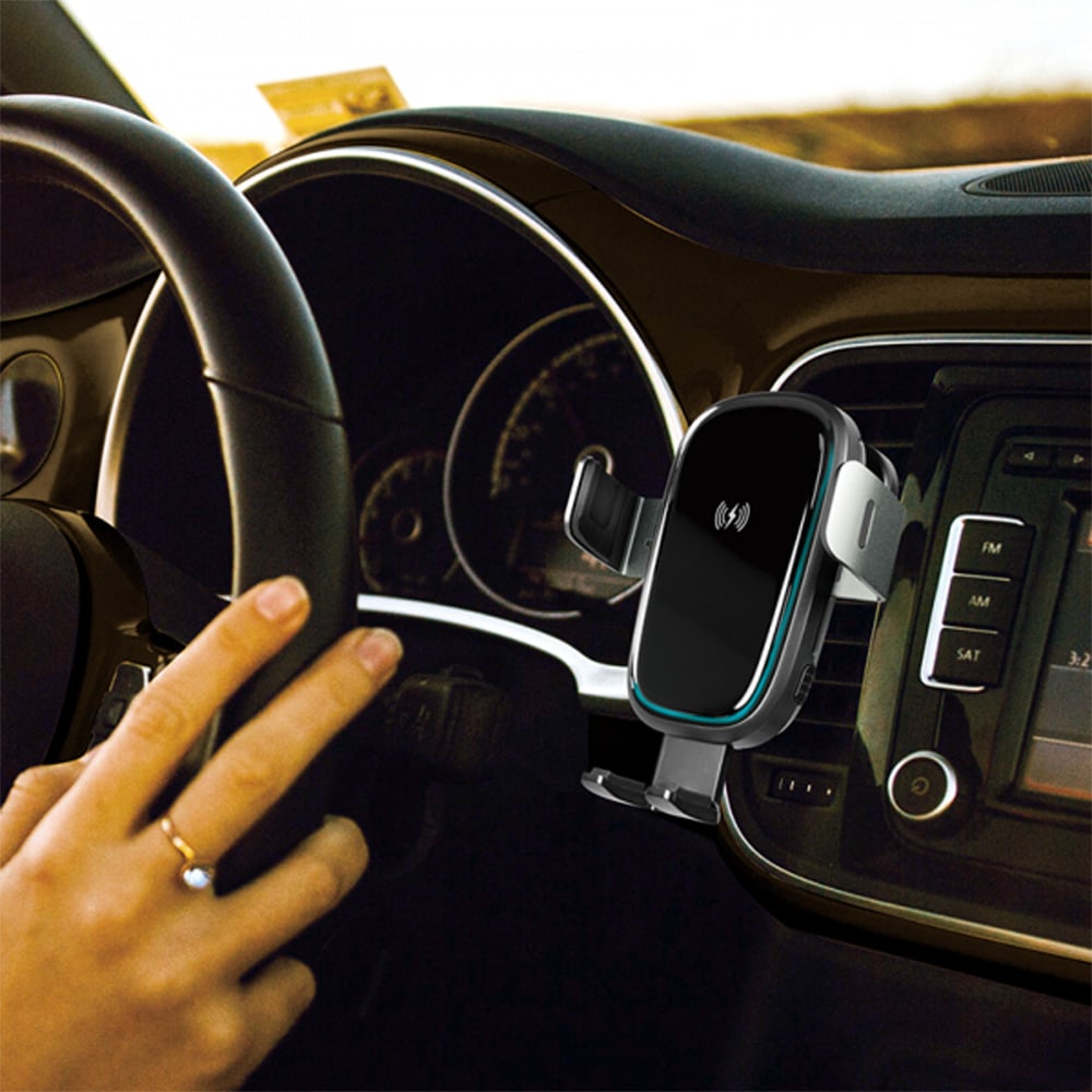 Supporto da Auto Ricarica Wireless per Smartphone da Presa d'aria - Miniatura 4