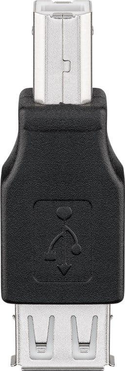Adattatore Convertitore USB A Femmina USB B Maschio Nero - Miniatura 4
