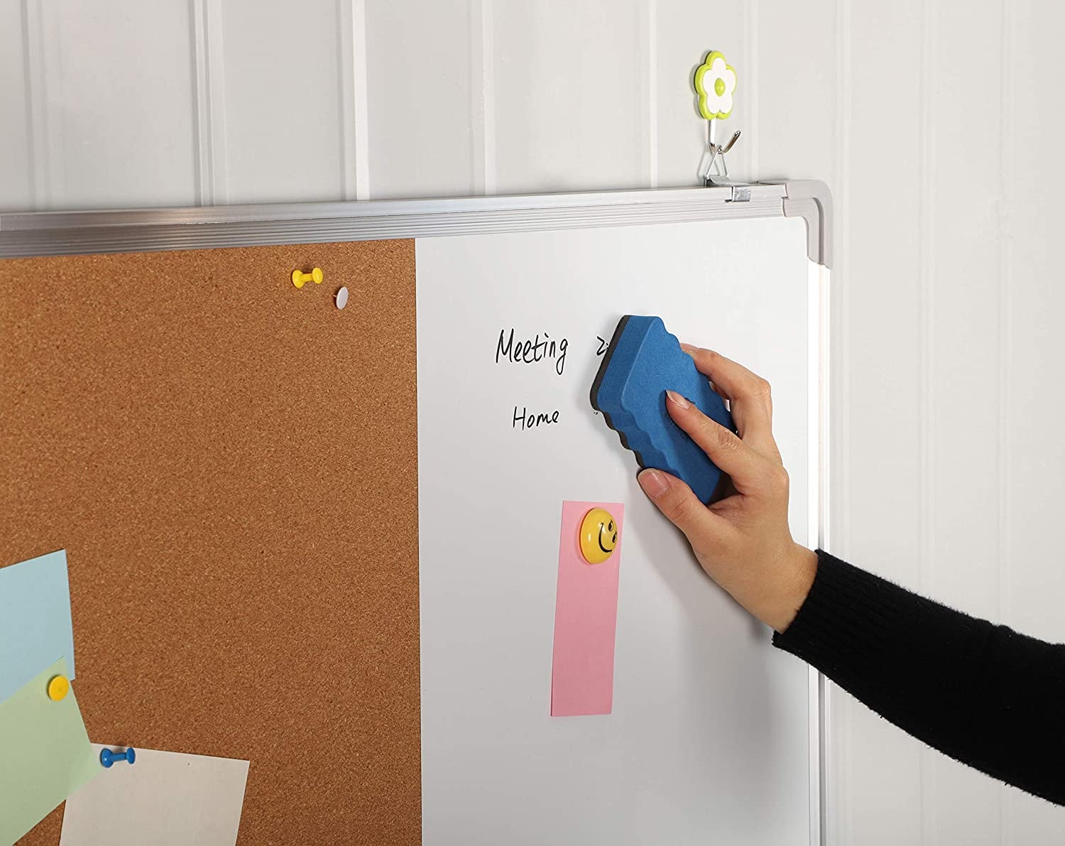Cancellino Blu per Lavagne Magnetiche Bianche Flipchart - Miniatura 4