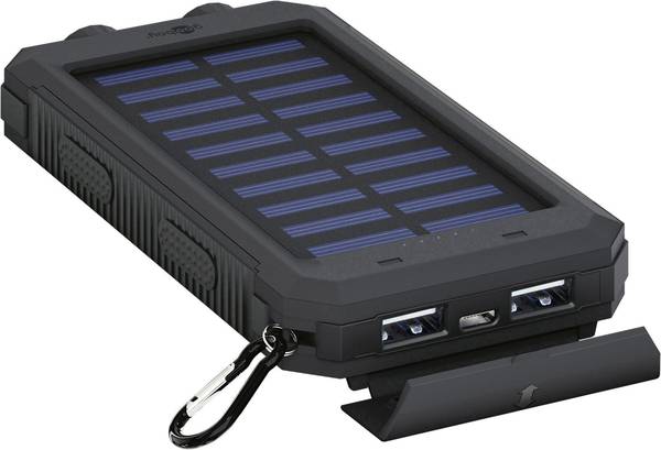 Powerbank Outdoor Energia Solare 8000 mAh con Torcia IP45 2xUSB Nero - Miniatura 4