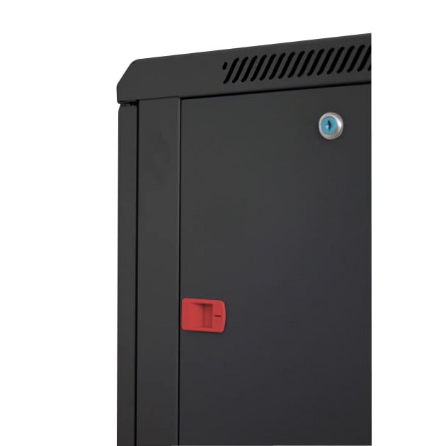 Armadio Rack 19'' a muro 12 unità sezione unica prof. 600mm Nero - Miniatura 4