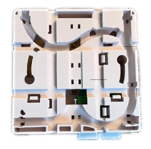 Scatola FTTH Indoor IP20 4 x SC o LC Duplex 80x80 con Passacavo Versione Termoretraibile - Miniatura 4