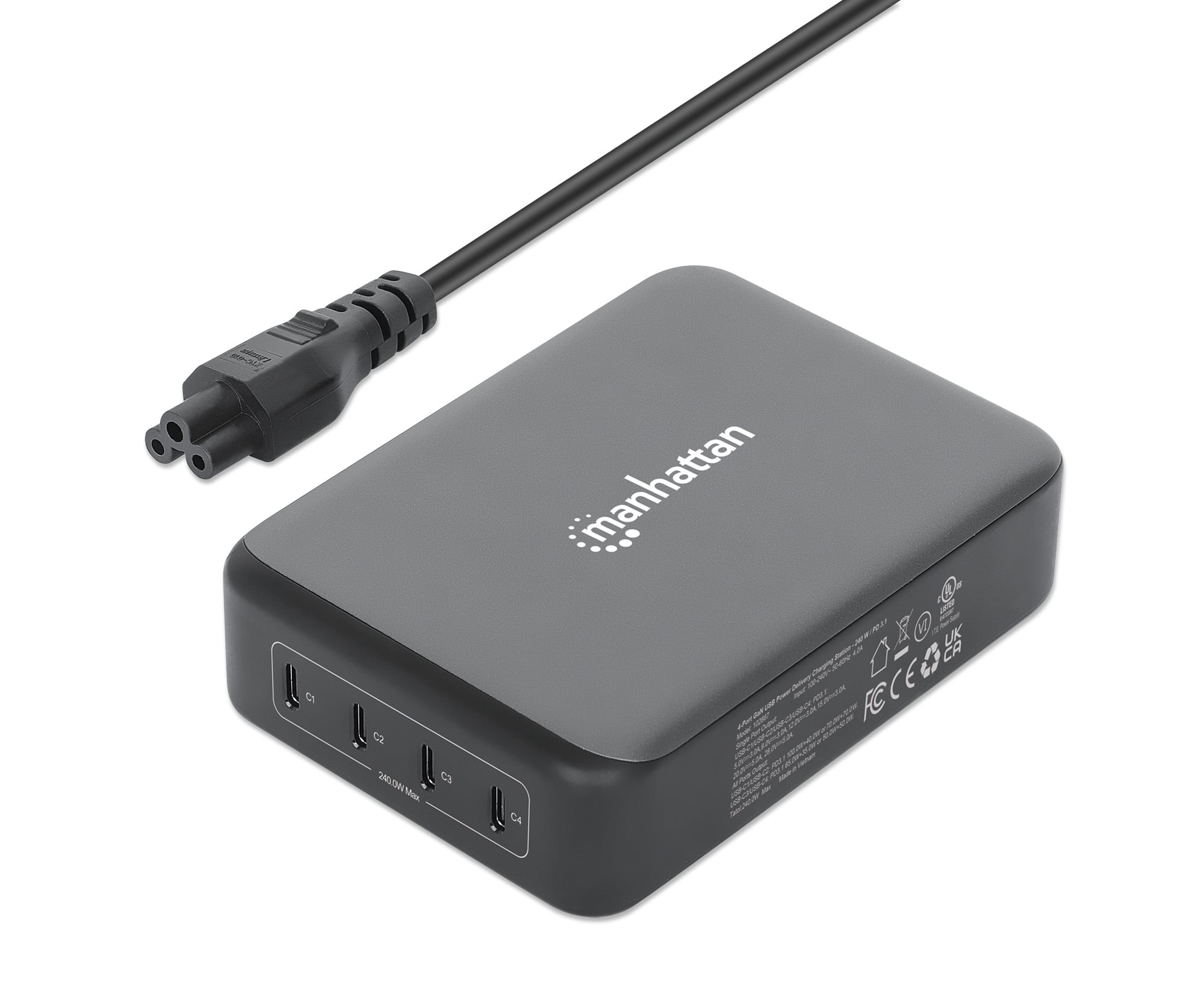 Stazione di Ricarica USB-C™ Power Delivery 4 Porte GaN 240W / PD3.2 - Miniatura 4