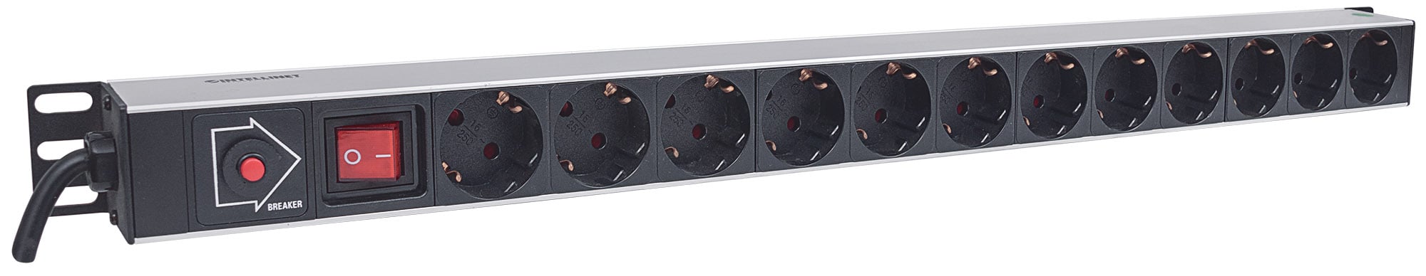 Multipresa Verticale per Rack 12 Posti Spina Schuko Angolata - Miniatura 4