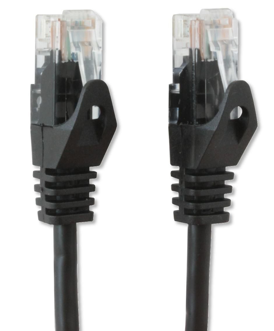 Cavo di rete Patch in CCA Cat.5E Nero UTP 0,5m - Miniatura 4