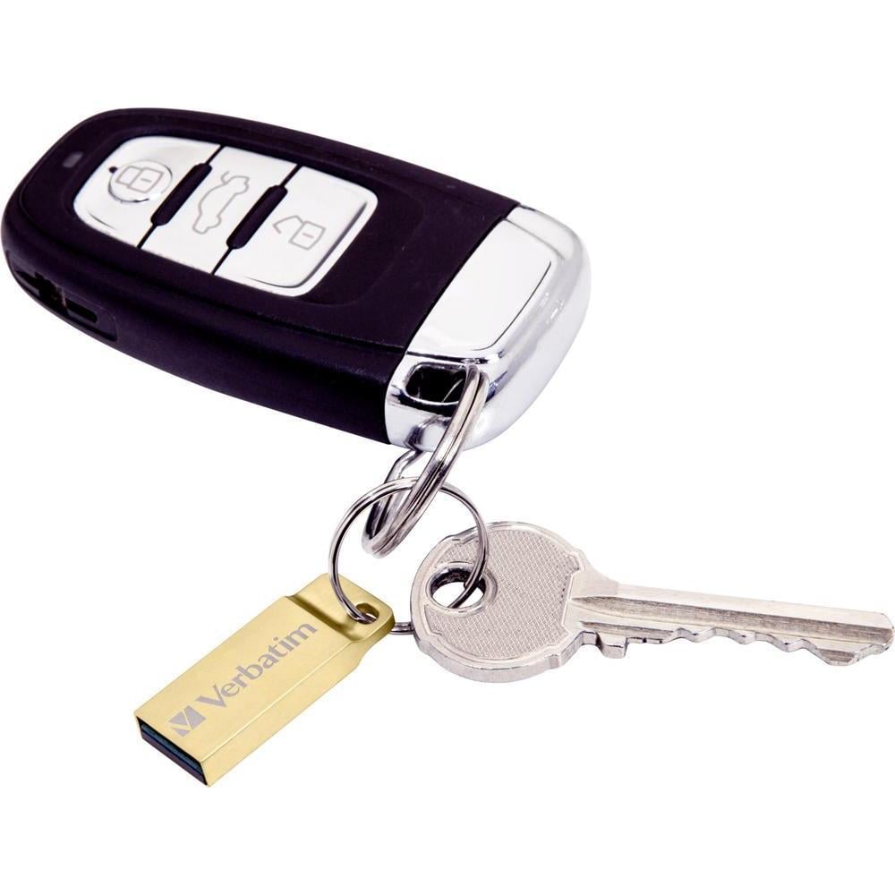 Mini Memoria USB 3.0 Verbatim con Portachiavi 16GB Oro - Miniatura 4