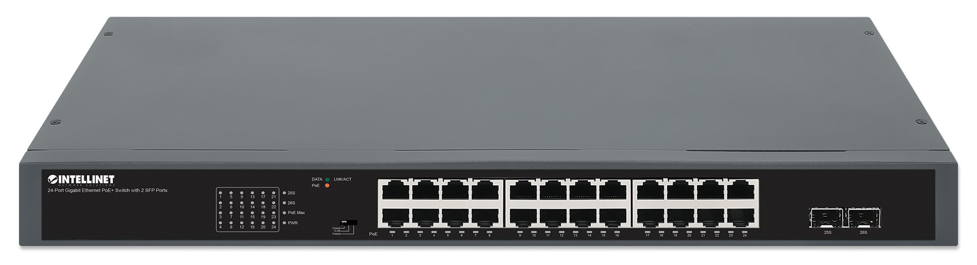 Gigabit Ethernet Switch 24-Porte PoE+ con 2 porte SFP - Miniatura 4