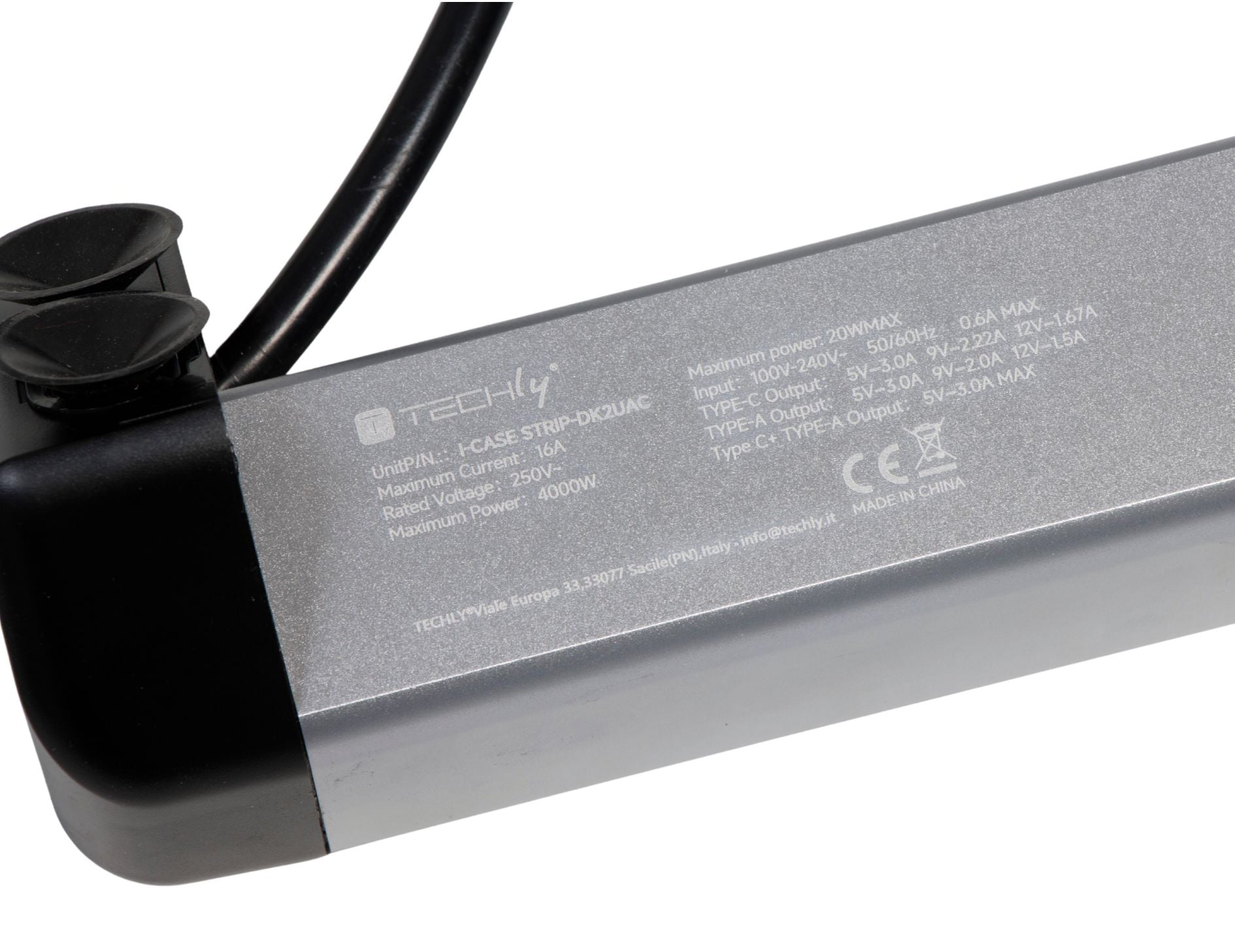 Multipresa da Tavolo 2 prese Italiane Bipasso 1 USB-C™ e 1 USB-A - Miniatura 4