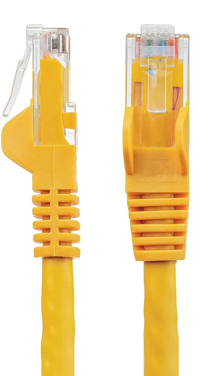 Cavo di rete Patch in Rame Cat. 5e Giallo UTP 0,5 m - Miniatura 4