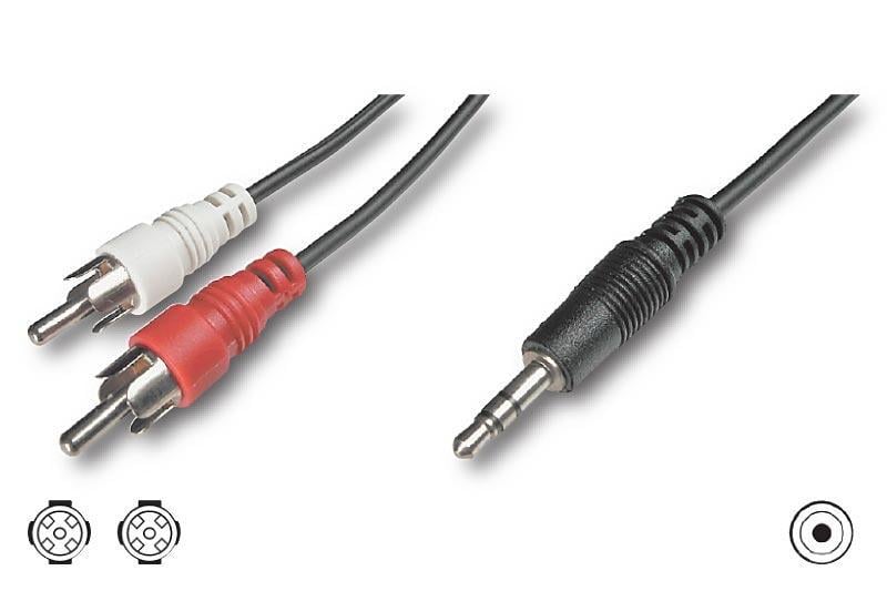 Cavo Stereo Jack 3, 5 mm a 2 x RCA maschio 5 mt - Miniatura 4