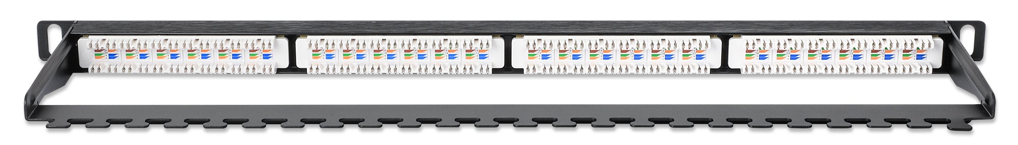 Pannello Patch UTP 24 Posti RJ45 0,5 U Cat. 6 Nero - Miniatura 4