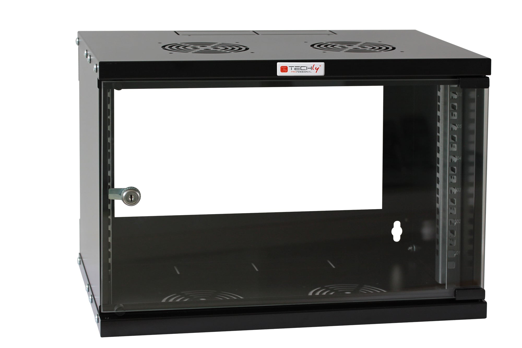 Armadio Rack 19'' a Muro 9U prof. 320 Nero Assemblato - Miniatura 4