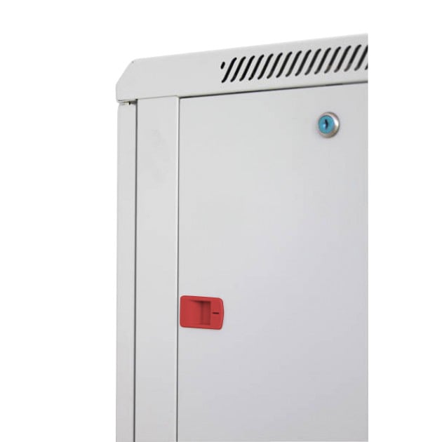 Armadio Rack 19'' a muro 12 unità sezione unica prof. 600mm Grigio - Miniatura 4