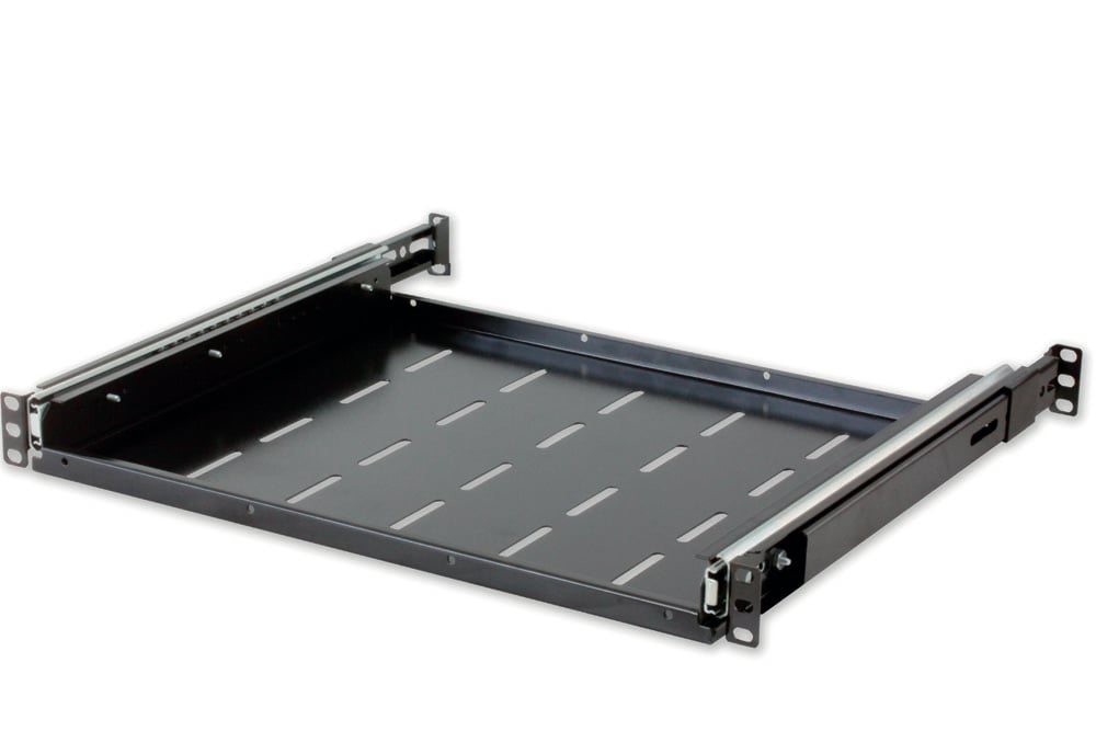 Mensola per Rack 19'' Estraibile 550mm Nera - Miniatura 4