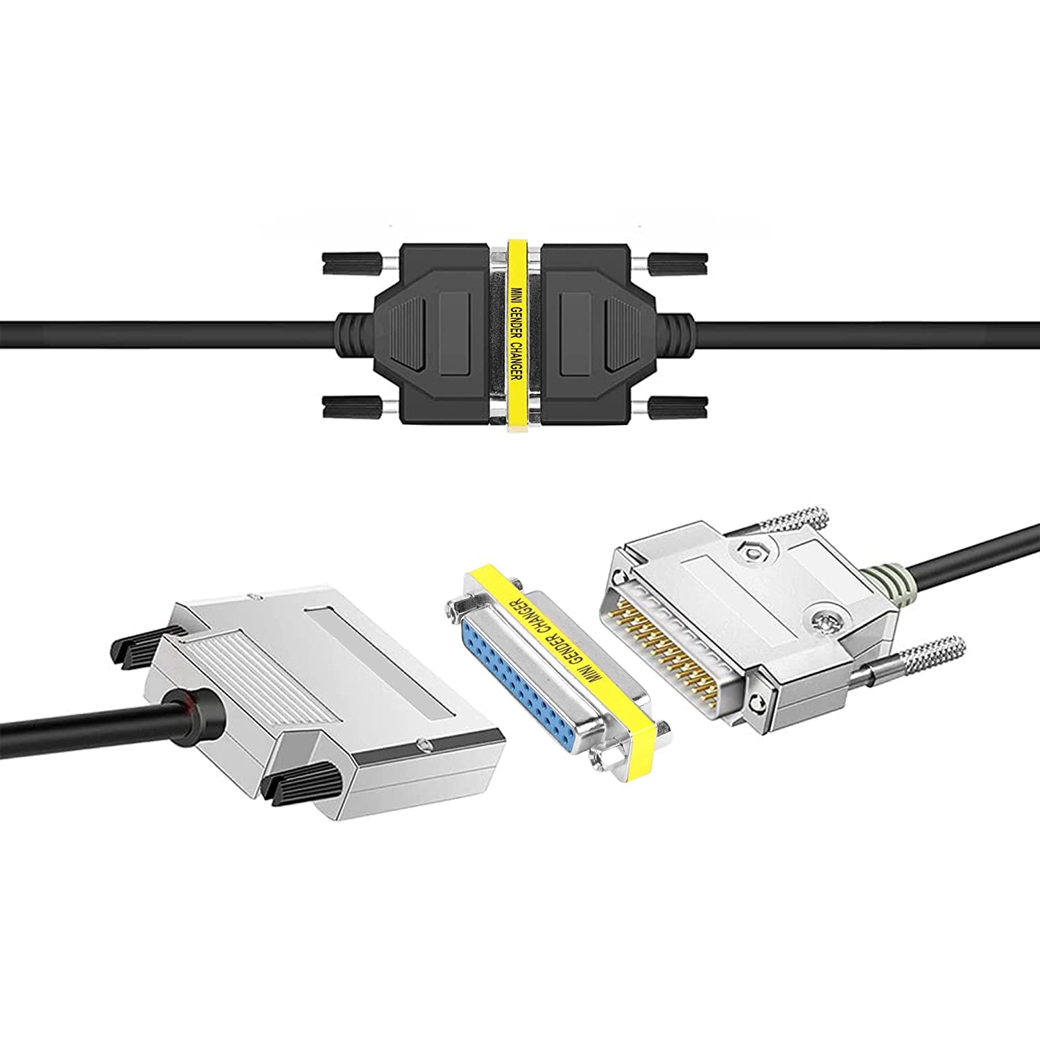 Adattatore Mini Gender Changer DB25 F/F - Miniatura 4