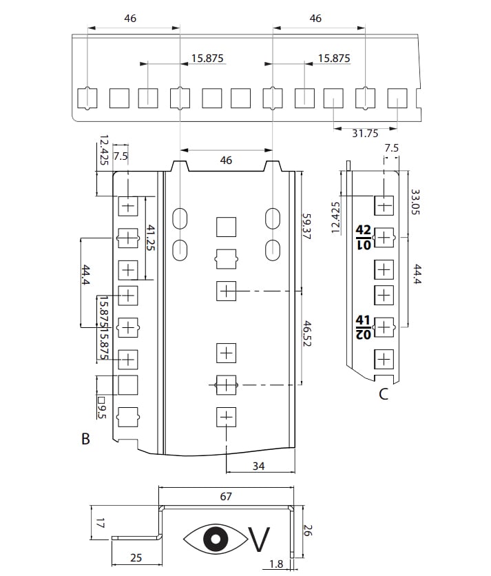 Staffe Montanti per Rack 19'' 38U - Miniatura 4