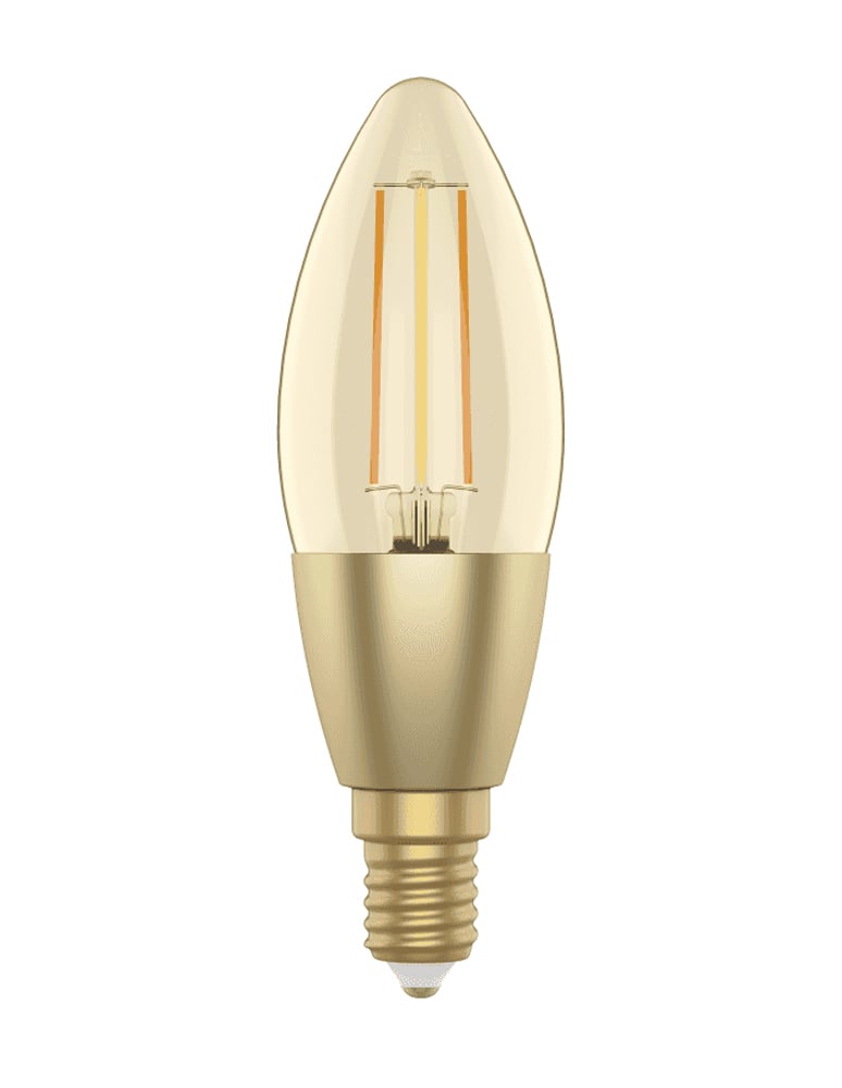Lampadina Intelligente Candela E14 Ambra Calda 4,9W LED a Filamento Alexa Google Assistant Classe F, R5141 - Miniatura 4