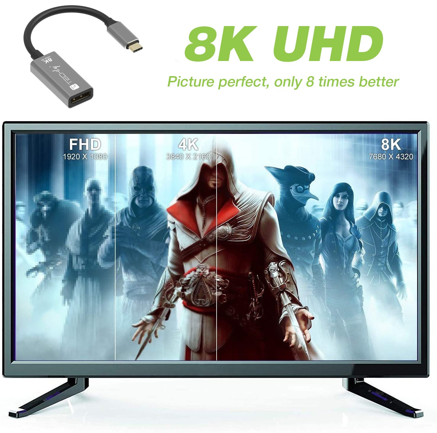 Adattatore USB-C™ 3.2 a Displayport 1.4 8K@60Hz 15 cm - Miniatura 5