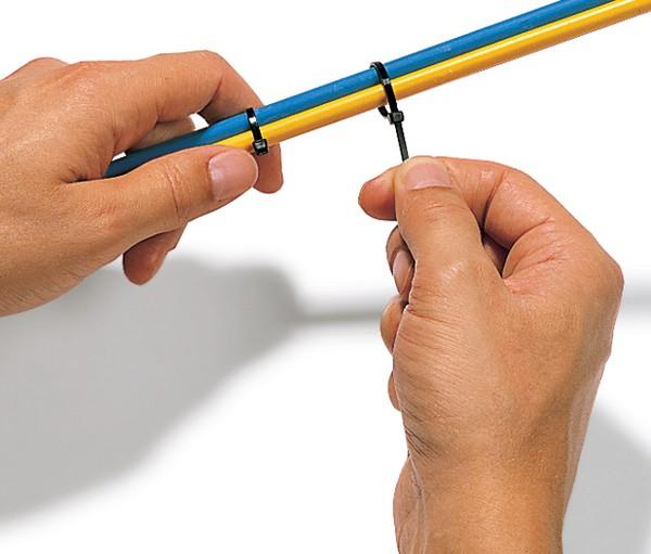 Fascette Fermacavi Autobloccanti 203x3,5mm in Nylon 100pz Nero - Miniatura 5