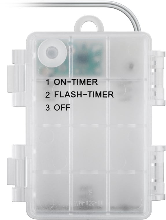 80 Luci LED a Stella IP44 Bianco Caldo a Batteria con Timer - Miniatura 5